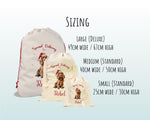 Personalised Cocker Spaniel Large Christmas Sack - Red Drawstring Bag for Xmas Presents - Christmas Eve Bag Box Decoration for Dogs XS088