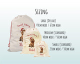 Personalised Cocker Spaniel Large Christmas Sack - Red Drawstring Bag for Xmas Presents - Christmas Eve Bag Box Decoration for Dogs XS088
