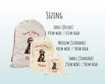 Personalised Cockapoo Large Christmas Sack - Red Drawstring Bag for Xmas Presents - Christmas Eve Bag Box Decoration for Dogs XS087