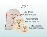 Personalised Chihuahua Large Christmas Sack - Red Drawstring Bag for Xmas Presents - Christmas Eve Bag Box Decoration for Dogs XS084