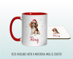 Personalised Cavalier King Charles Spaniel Large Christmas Sack Drawstring Bag for Xmas Presents Christmas Eve Bag Box Decoration Dogs XS083
