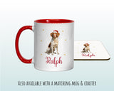 Personalised Brittany Spaniel Large Christmas Sack - Red Drawstring Bag for Xmas Presents - Christmas Eve Bag Box Decoration for Dogs XS080