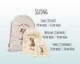 Personalised Australian Cattle Dog Large Christmas Sack Red Drawstring Bag for Xmas Presents Christmas Eve Bag Box Decoration for Dogs XS071