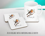 Personalised Robin Gift Cushion Printed Name Design - Cushion Throw Pillow for Him Her - Wild Birds Lover Gift Idea - Little Robin SMC014