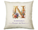 Personalised Nanny Gift Cushion Printed Name Design - Cushion Throw Pillow for Him Her - Nan Gift Idea from Grandchildren SMC021