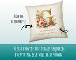 Personalised Grandma Gift Cushion Printed Name Design - Cushion Throw Pillow for Him Her - Nan Nanny Gift Idea from Grandchildren SMC022