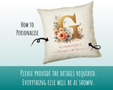 Personalised Grandma Gift Cushion Printed Name Design - Cushion Throw Pillow for Him Her - Nan Nanny Gift Idea from Grandchildren SMC022