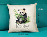 Personalised Panda Gift Cushion Printed Name Design - Cushion Throw Pillow for Him Her - Panda Bear Lover Gift Idea Animal Lover SMC028
