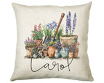 Personalised Gardening Gift Cushion Printed Name Design - Cushion Throw Pillow for Him Her - Retirement Gift Idea for Nan Grandad SMC033