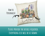 Personalised Gardening Gift Cushion Printed Name Design - Cushion Throw Pillow for Him Her - Retirement Gift Idea for Nan Grandad SMC033