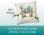 Personalised Gardening Gift Cushion Printed Name Design - Cushion Throw Pillow for Him Her - Retirement Gift Idea for Nan Grandad SMC035
