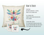 Personalised Dragonfly Gift Cushion Printed Name Design - Cushion Throw Pillow for Him Her - Dragonfly Gift Idea for Nature Lover SMC038