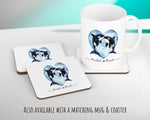 Personalised Orca Whale Cushion Gift Printed Name Design - Cushion Throw Pillow For 2nd Cotton Wedding Anniversary Gift for Him Her SMC006