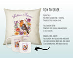Robin Cushion Gift Robins Appear When Loved Ones Are Near - Family Loss Loved One Throw Pillow - Remembrance Memorial Gift Idea SMC016