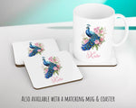 Personalised Peacock Gift Cushion Printed Name Design - Cushion Throw Pillow for Him Her - Animal Bird Lover Gift Idea SMC027