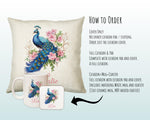 Personalised Peacock Gift Cushion Printed Name Design - Cushion Throw Pillow for Him Her - Animal Bird Lover Gift Idea SMC027