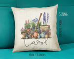 Personalised Gardening Gift Cushion Printed Name Design - Cushion Throw Pillow for Him Her - Retirement Gift Idea for Nan Grandad SMC033