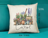 Personalised Gardening Gift Cushion Printed Name Design - Cushion Throw Pillow for Him Her - Retirement Gift Idea for Nan Grandad SMC033