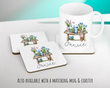 Personalised Gardening Gift Cushion Printed Name Design - Cushion Throw Pillow for Him Her - Retirement Gift Idea for Nan Grandad SMC035