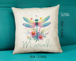 Personalised Dragonfly Gift Cushion Printed Name Design - Cushion Throw Pillow for Him Her - Dragonfly Gift Idea for Nature Lover SMC038