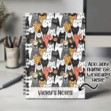 Personalised Notebook with Any Name or Message - Cat Lovers Notebook Kitten Cat Owner Gift - A5 Lined Spiral Notebook for Teachers NBK009