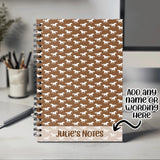 Personalised Horse Notebook with Any Name or Message - Horse Design Notepad for Equestrians - A5 Lined Spiral Notebook for Teachers NBK017