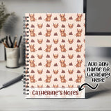 Highland Cow Gift Personalised Notebook with Any Name or Message - Cute High Land Cow Cattle Print Design - A5 Lined Spiral Notebook NBK027