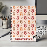 Owl Gifts Personalised Notebook with Any Name or Message - Great Gift for Owl Lovers Birds - A5 Lined Spiral Notebook for Teachers NBK041