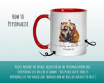 Personalised Red Panda Valentines Day Gift for Boyfriend Husband - Custom Wedding Anniversary Coffee Mug for Couples - 11oz Ceramic SV0031