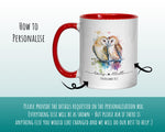 Personalised Owl Valentines Day Gift for Boyfriend Husband - Custom Wedding Anniversary Coffee Mug for Couples - 11oz Ceramic SV0029