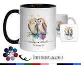 Personalised Owl Valentines Day Gift for Boyfriend Husband - Custom Wedding Anniversary Coffee Mug for Couples - 11oz Ceramic SV0029