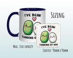 Kawaii 'Bean Thinking of You' Valentines Day Gift for Boyfriend Husband