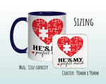 Couples Mugs Valentines Day Gift for Boyfriend Husband - Mr and Mrs Mugs His and Hers Wedding Anniversary Coffee Mugs - 11oz Ceramic SV005