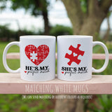Couples Mugs Valentines Day Gift for Boyfriend Husband - Mr and Mrs Mugs His and Hers Wedding Anniversary Coffee Mugs - 11oz Ceramic SV005