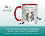 Personalised Couples Mugs Penguin Valentines Day Gift - Mr and Mrs Mugs His and Hers Wedding Anniversary Coffee Mugs - 11oz Ceramic MGZ515