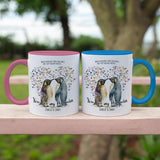 Personalised Couples Mugs Penguin Valentines Day Gift - Mr and Mrs Mugs His and Hers Wedding Anniversary Coffee Mugs - 11oz Ceramic MGZ515