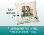 Personalised 2nd Anniversary Otter Cotton Gift Cushion Two Years Custom Design Gift Valentines Present