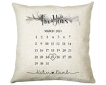 Personalised 2nd Anniversary Cotton Gift Cushion Two Years Custom Calendar Design Gift Valentines Present Wedding Cushion Pillow Gift CS558