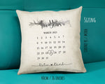 Personalised 2nd Anniversary Cotton Gift Cushion Two Years Custom Calendar Design Gift Valentines Present Wedding Cushion Pillow Gift CS558
