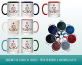 Personalised Yoga Mug Gift - Great Gift for Yoga Lovers and Yoga Instructors - Watercolour Yoga Design Mug & Coaster - Gifts for Her MGZ049