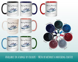 Personalised Boat Mug Gift - Great Gift for Boat Owners and Sailors - Boating Decor Boats Design Mug & Coaster - New Boat Yacht Gifts MGZ370