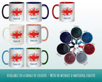 Personalised Union Jack Mug Gift - Great Gift for British UK Citizenship Visitor - Watercolour Flag Design Mug & Coaster MGZ369