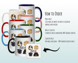 Personalised Guinea Pig Mug Gift - Great Gifts for Small Animal Lovers - Watercolour Guinea Pig Pet Design Mug & Coaster MGZ331