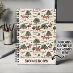 Personalised Notebook with Any Name or Message - Horse Equestrian Design for Horse Lovers - A5 Lined Spiral Notebook for Teachers NBK013