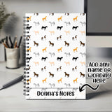 Personalised Horse Notebook with Any Name or Message - Horse Lovers Equestrian Gift Idea Pad - A5 Lined Spiral Notebook for Teachers NBK018
