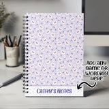 Personalised Notebook with Any Name or Message - Cat Lovers Gift Idea Pet Mum Dad Notepad - A5 Lined Spiral Notebook for Teachers NBK075