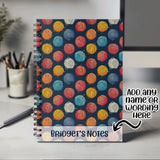 Knitting Gifts Personalised Notebook with Any Name or Message - Knitting Yarn Crochet Gift - A5 Lined Spiral Notebook for Teachers NBK090