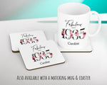 90th Birthday Gift for Women - Personalised 1935 Birthday Cushion Age 90 Gift for Her - Ladies Floral Age Design Mum Nan Gran Ninety BNC90C