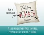 100th Birthday Gift for Women - Personalised 1925 Birthday Cushion Age 100 Gift for Her - Ladies Floral Design Mum Nan Gran Hundred BNC100C