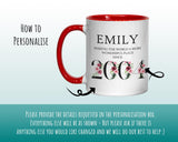 21st Birthday Gift for Her - Wonderful Since 2004 Personalised Coffee Mug Coaster Age 21 Gift for Women Ladies Floral Design Daughter BND21M